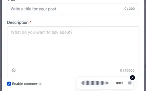 Voice Notes for Community Posts and Comments