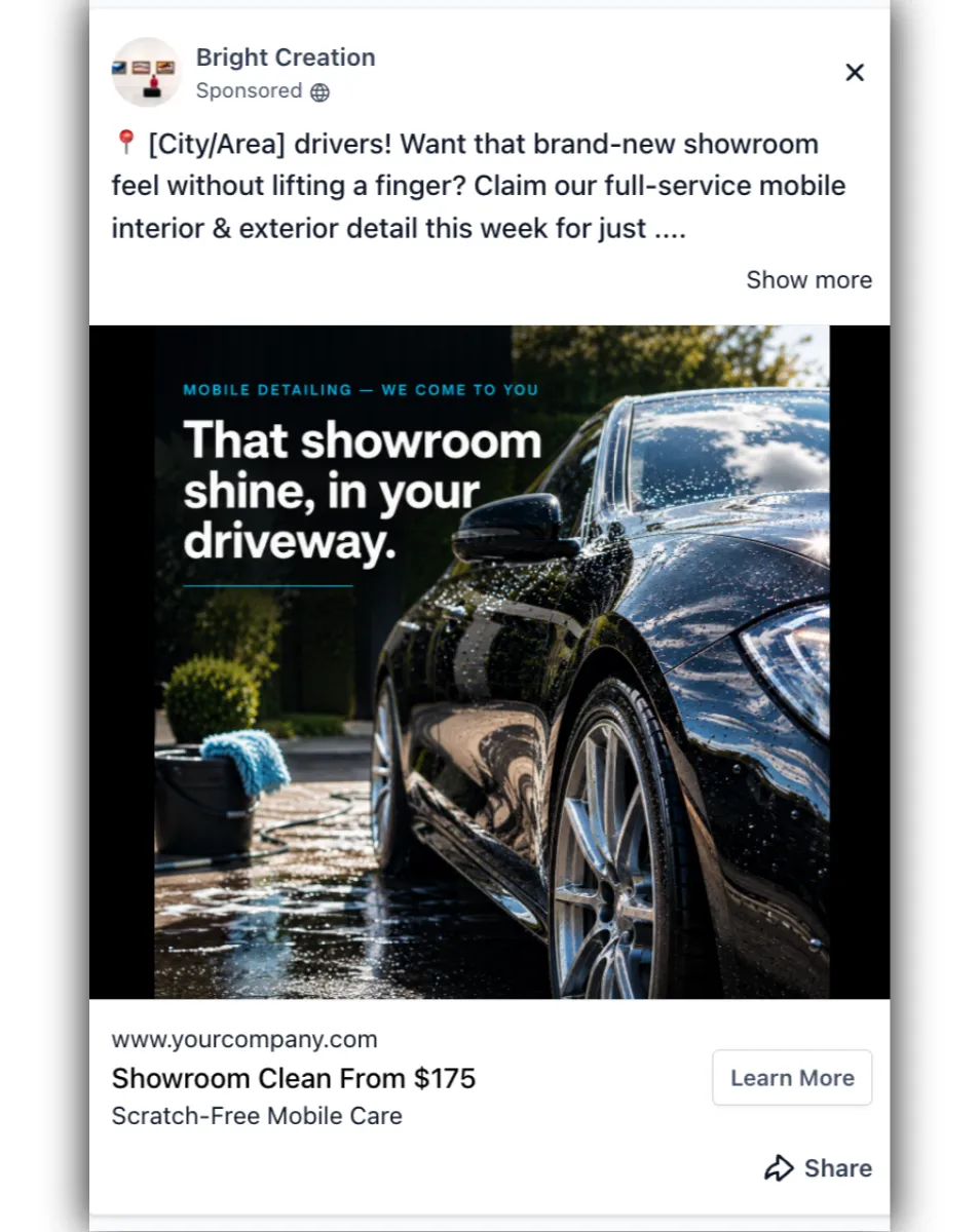 Car Detailing - Facebook Ad