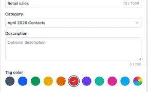 Organize Tags With Categories and Colors