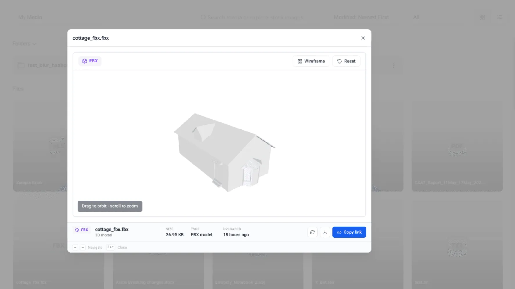 Media Library file preview