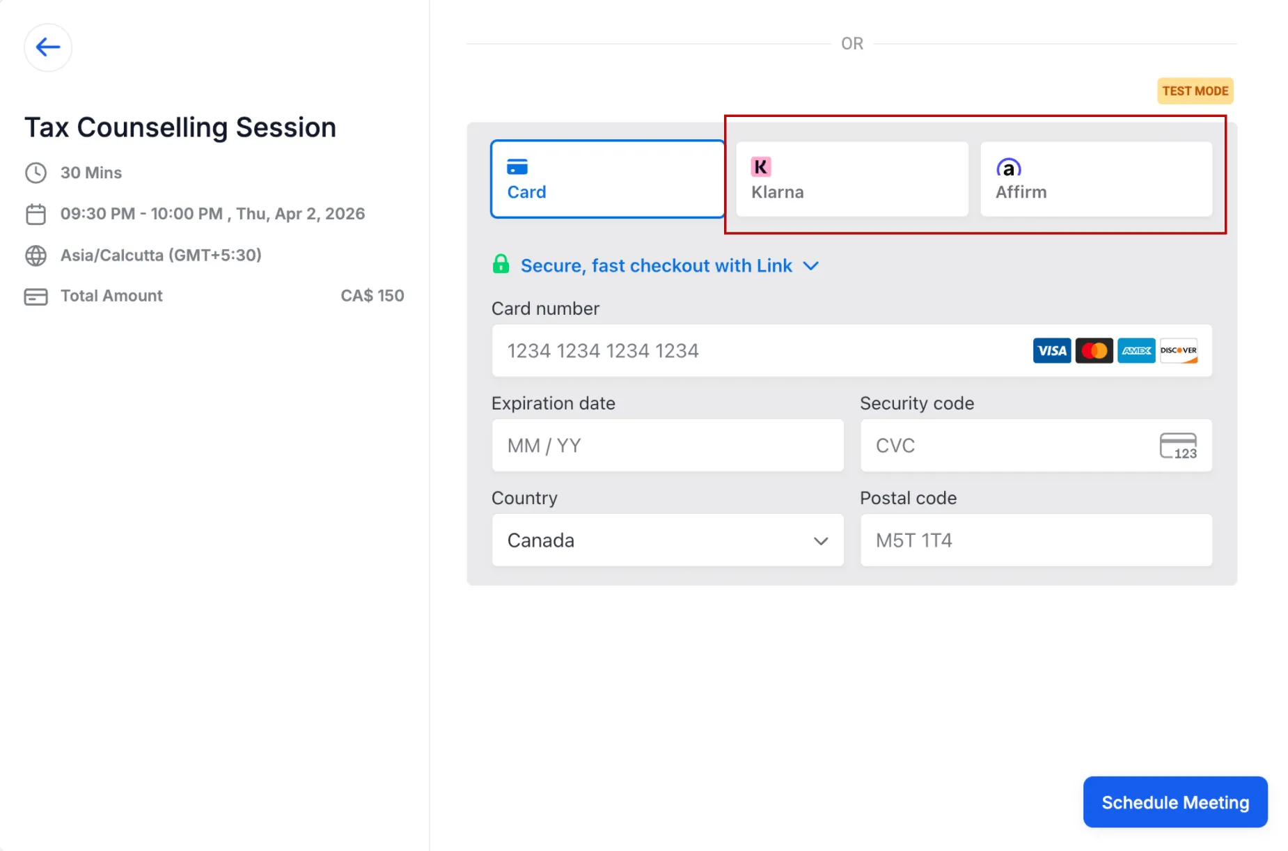 Buy Now, Pay Later options for bookings