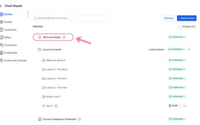 Welcome Badges Are Now Automatically Issued for Courses