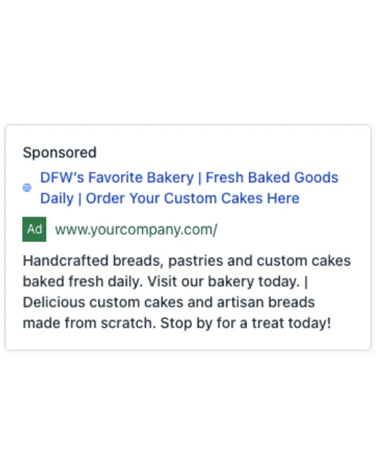 Bakery Shop - Google Ad