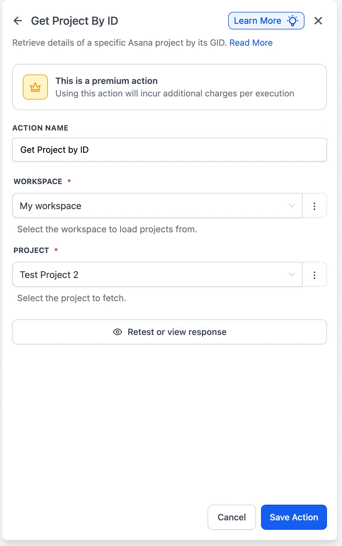 Find Project in workflow