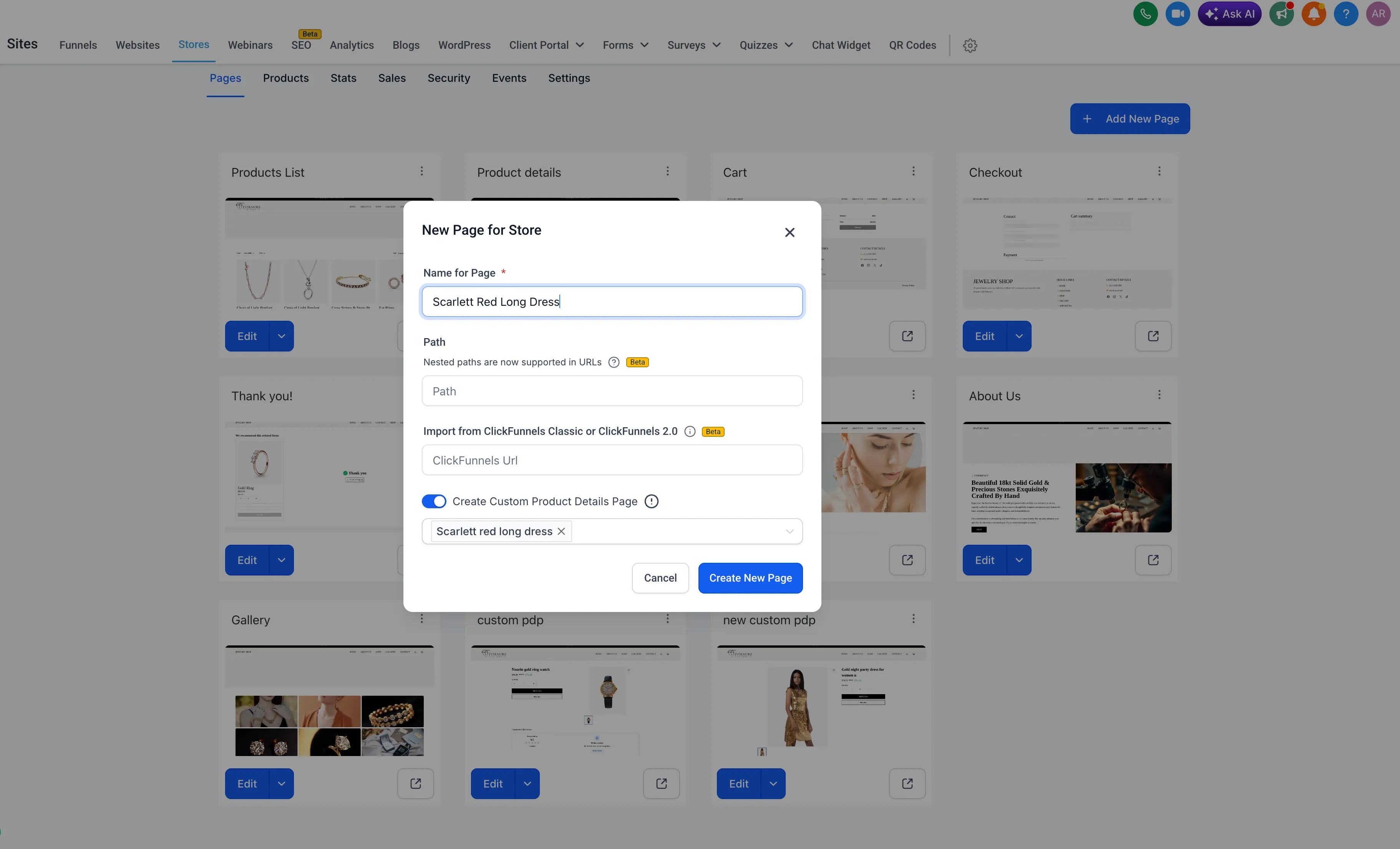 Custom Product Detail Page option