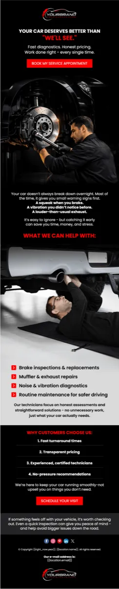 Brake & Muffler Shop - Email