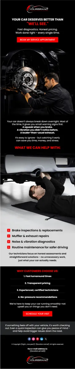 Brake & Muffler Shop - Email