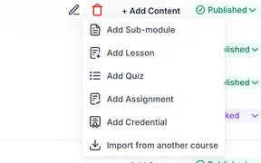 Import Content From Another Course