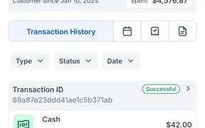 Mobile Payments Tab in Contacts and Opportunities