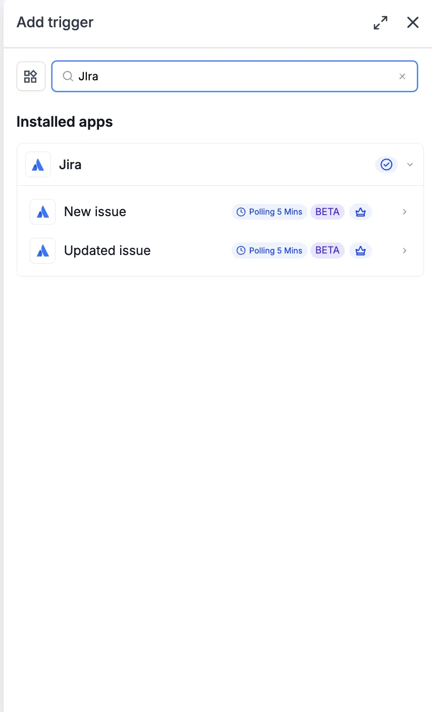 Jira workflow triggers in SMBcrm