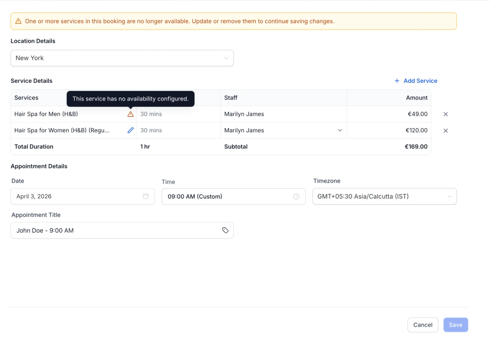 Booking experience update