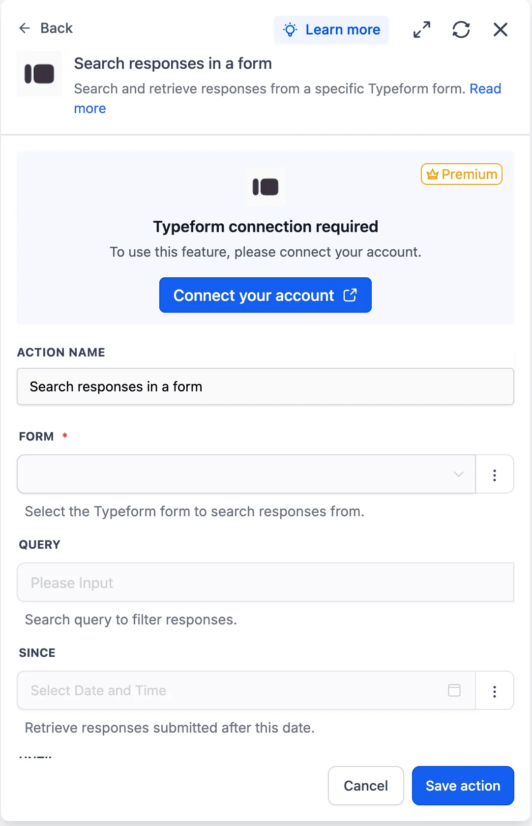 Workflow integration field preview