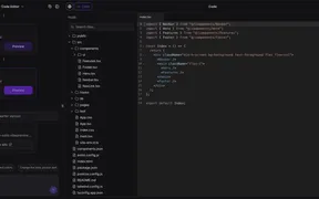 AI Studio Code Editor in the Website Builder