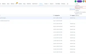 Manage Fields Shows All Form, Survey, and Quiz Fields