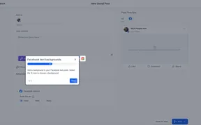 Facebook Background Text Posts in Social Planner