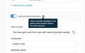 Connect Call in Workflows Now Supports Call Whisper