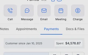 SMBcrm Mobile App: Manage Cards on File for Contacts