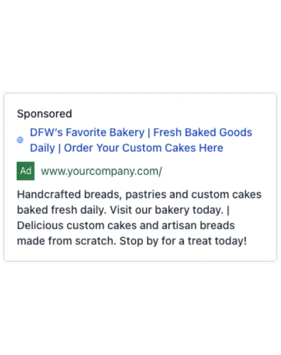 Bakery Shop - Google Ad