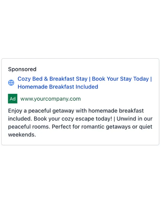 Bed And Breakfast Inn - Google Ad