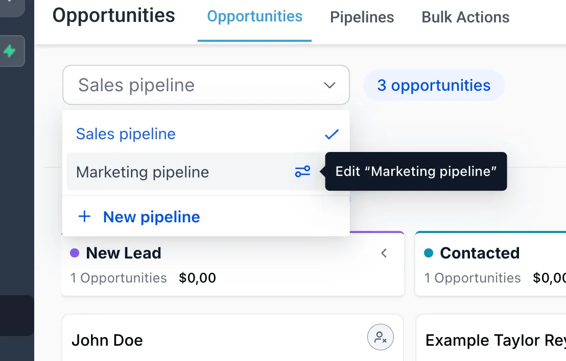 Edit an existing pipeline