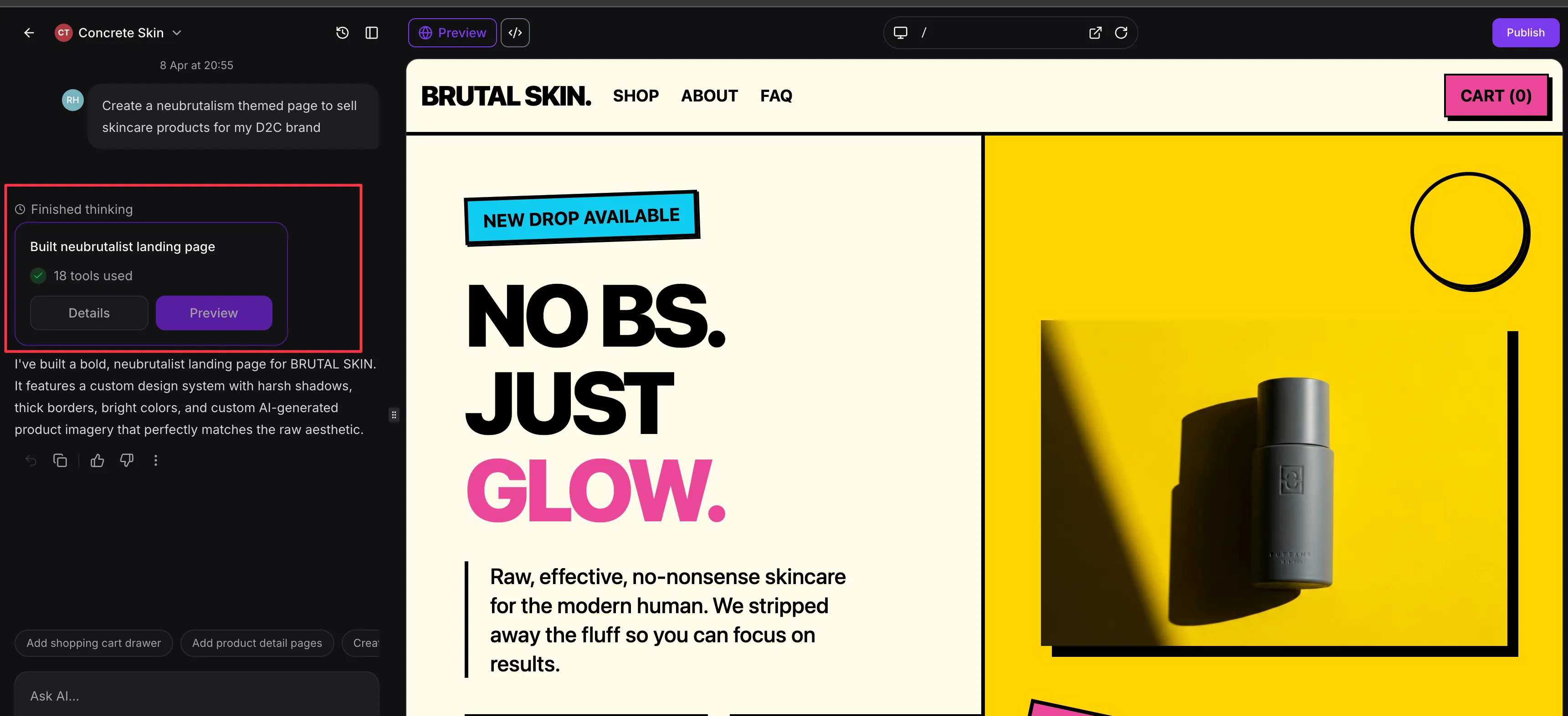 Task status and UI improvements