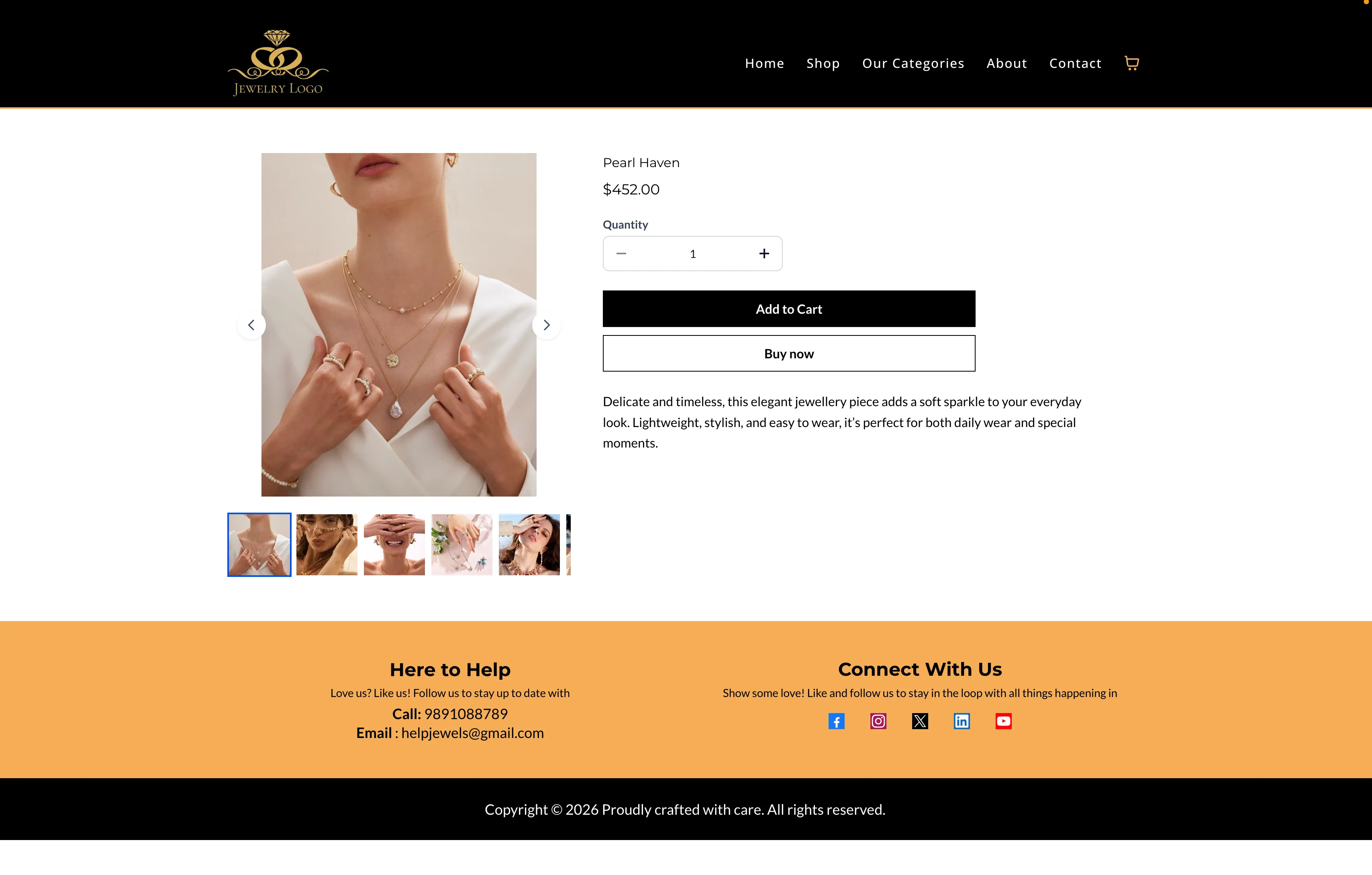 Product media layout example