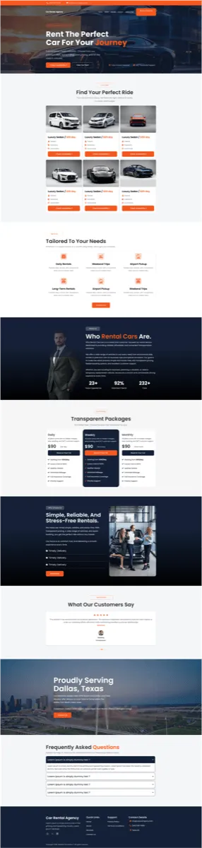 Car Rental Agency - Website