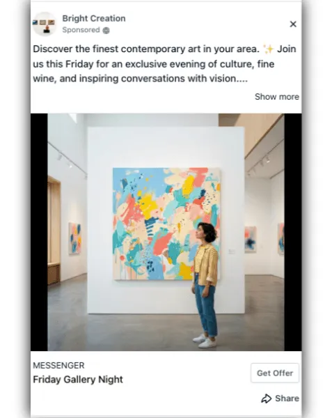 Art Gallery - Facebook Ad