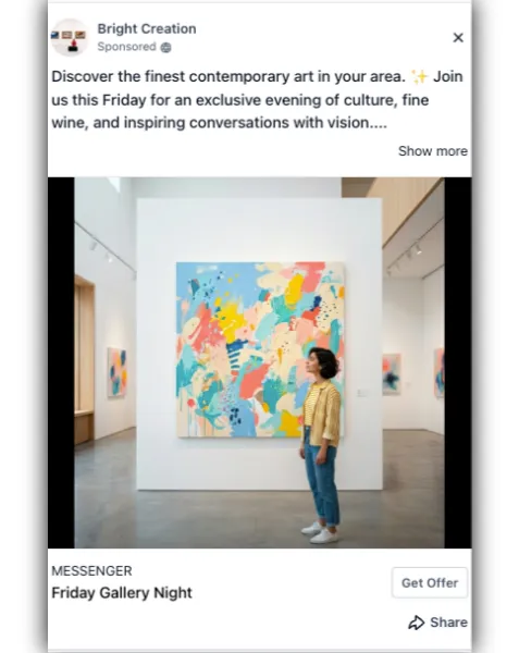 Art Gallery - Facebook Ad