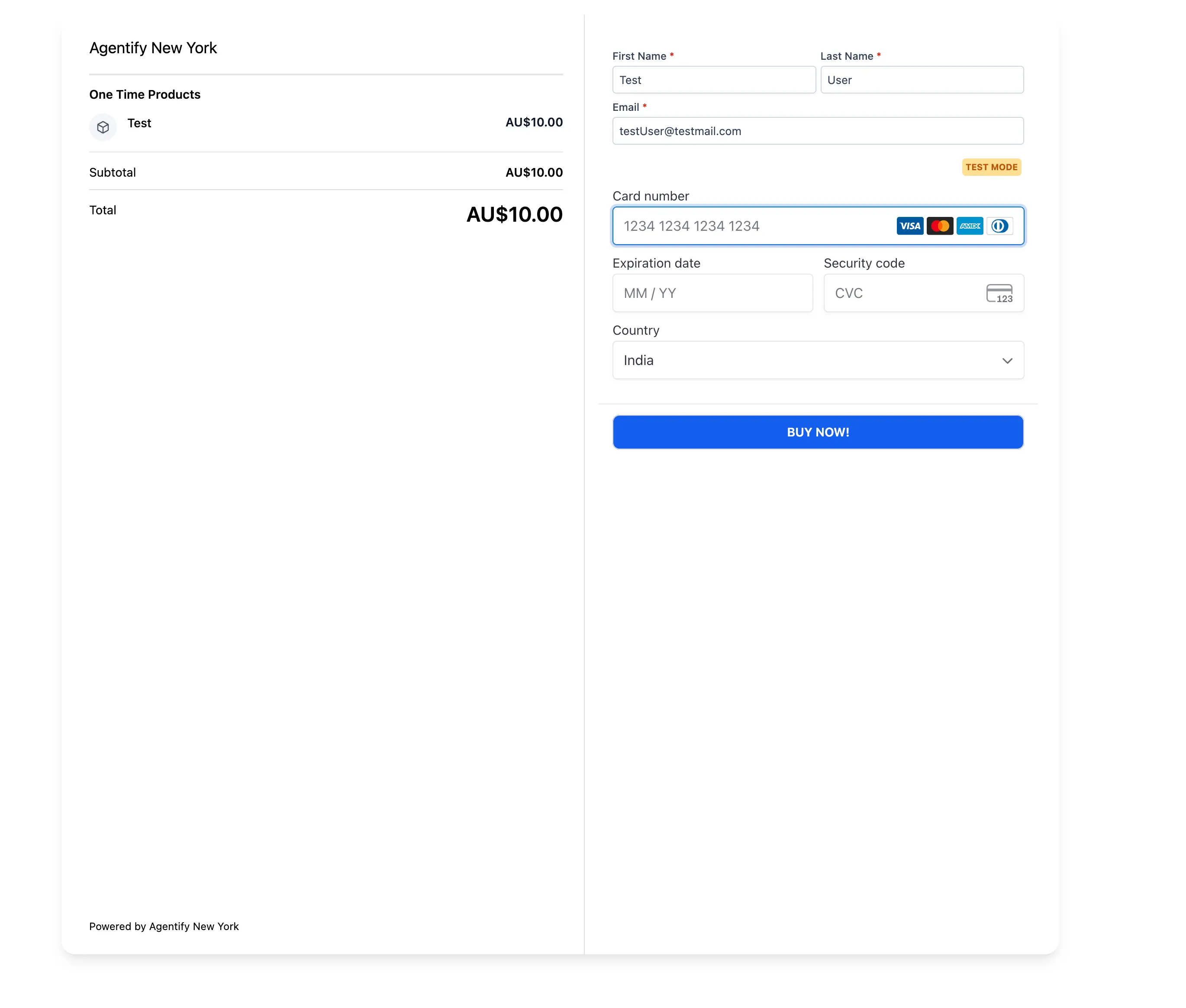 Payment Link checkout preview