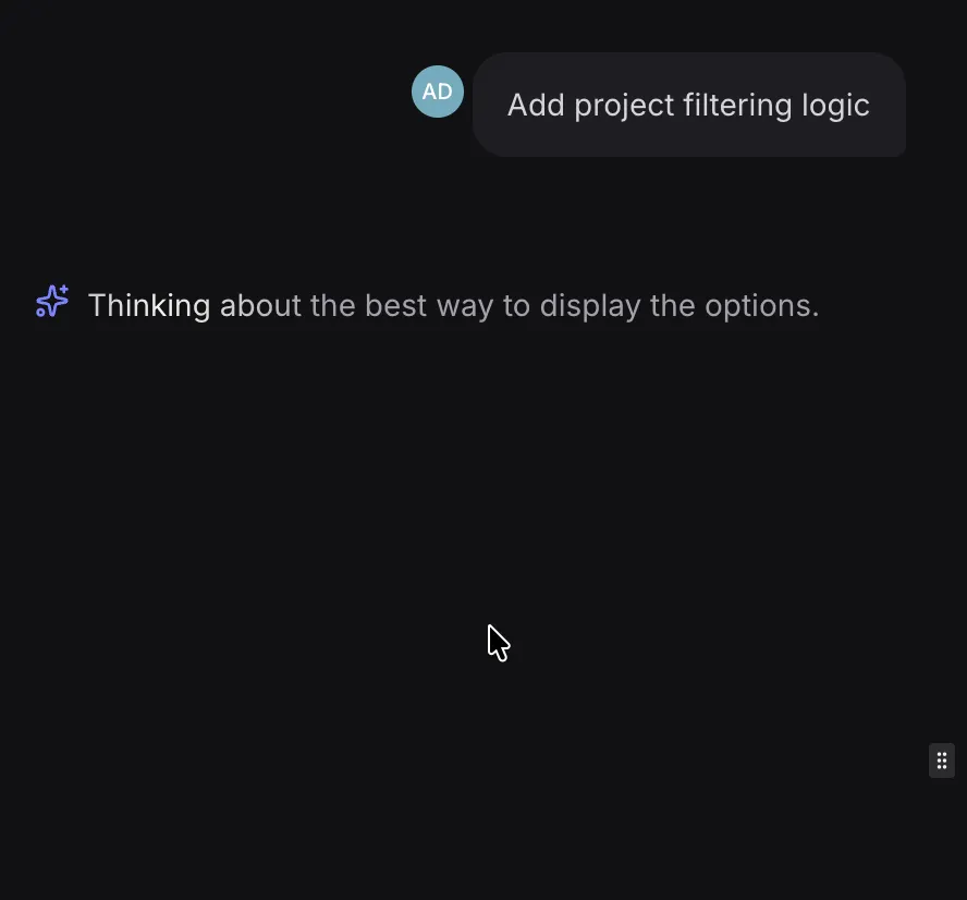 AI Studio thinking message improvements