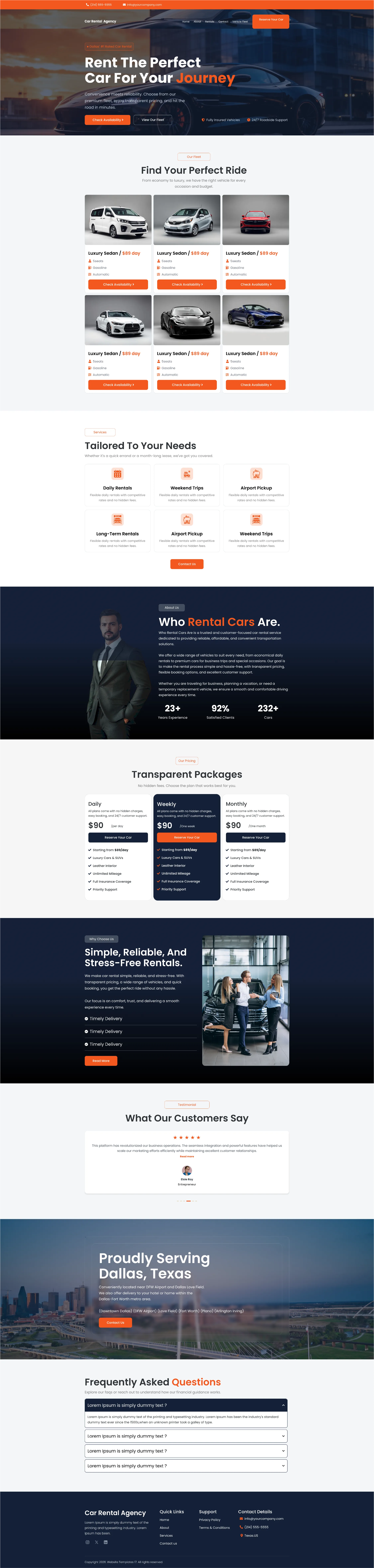 Car Rental Agency - Website