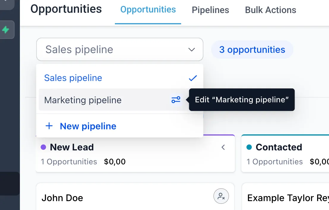 Edit an existing pipeline