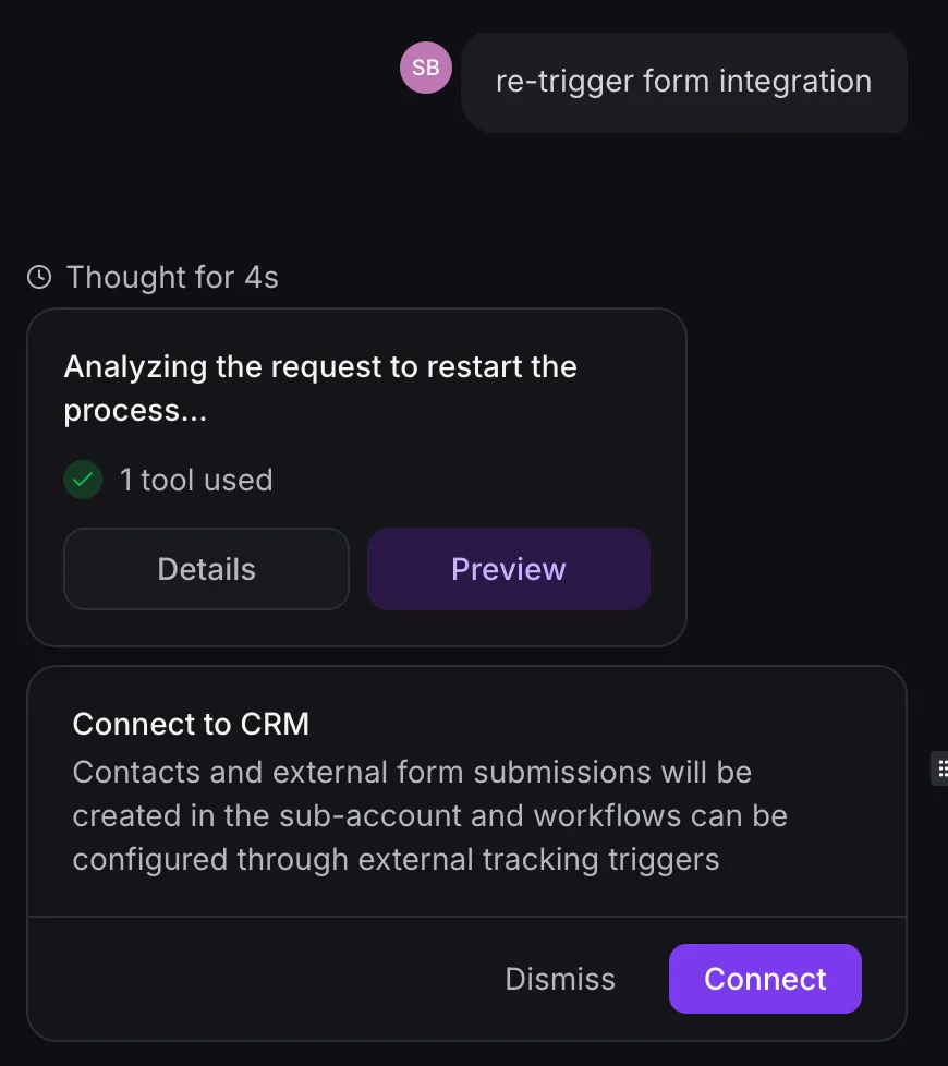 Workflow configuration for AI Studio form submissions