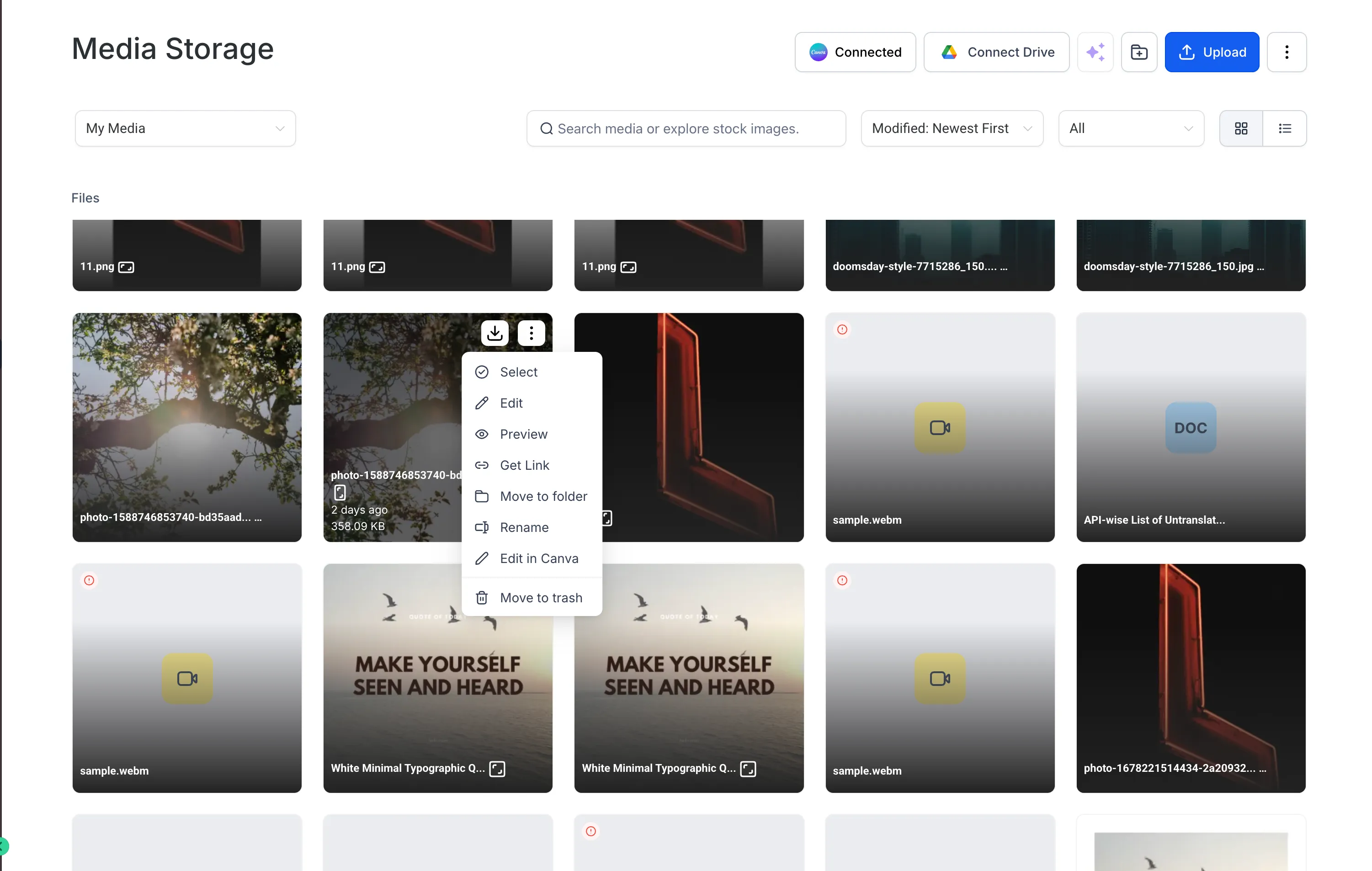 Editing and importing Canva assets