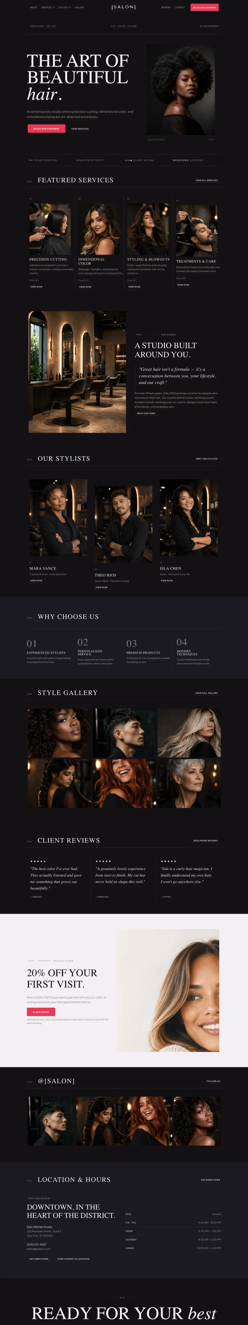 Hair Salon - Website