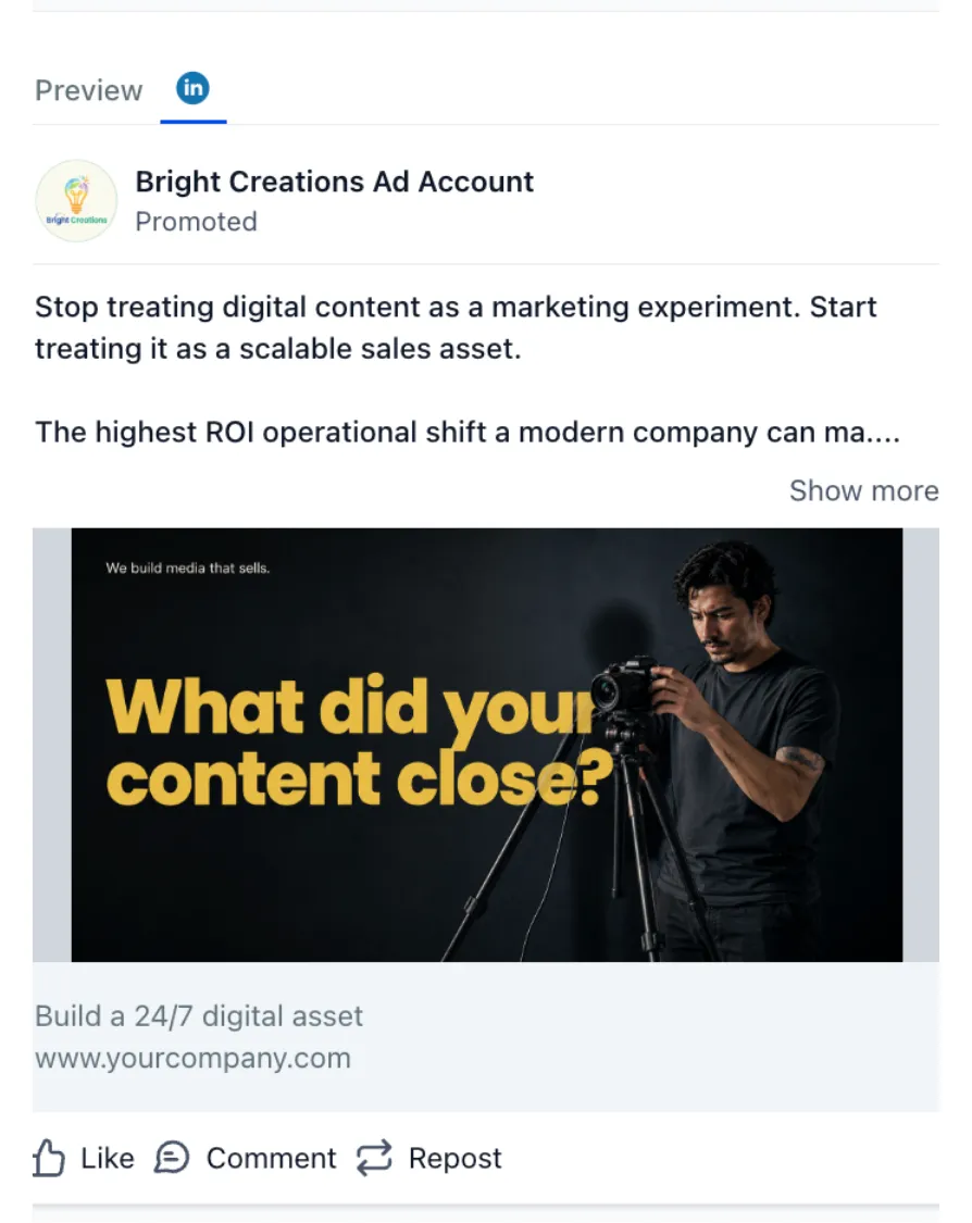 Digital Creator - LinkedIn Ad