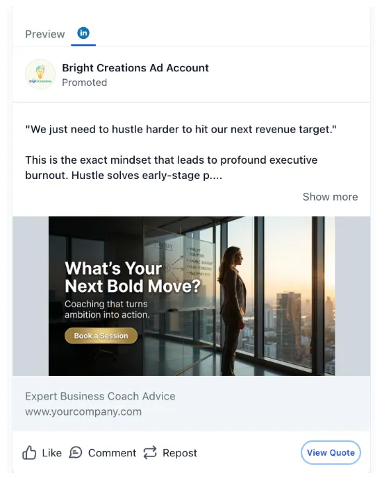 Business Coach - LinkedIn Ad