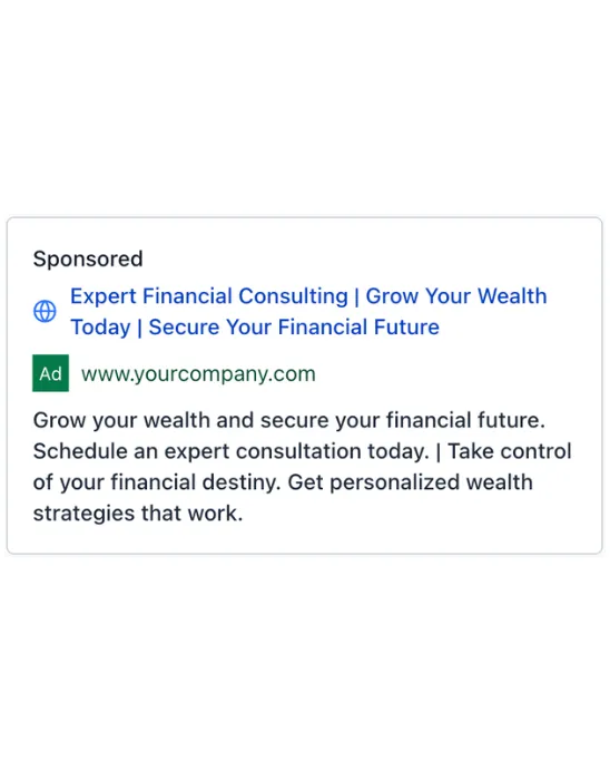 Financial Advisor - Google Ad