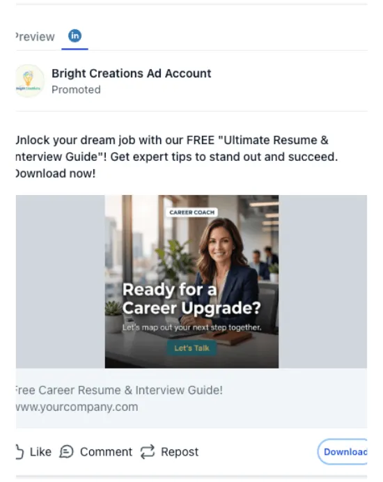 Career Coach - LinkedIn Ad