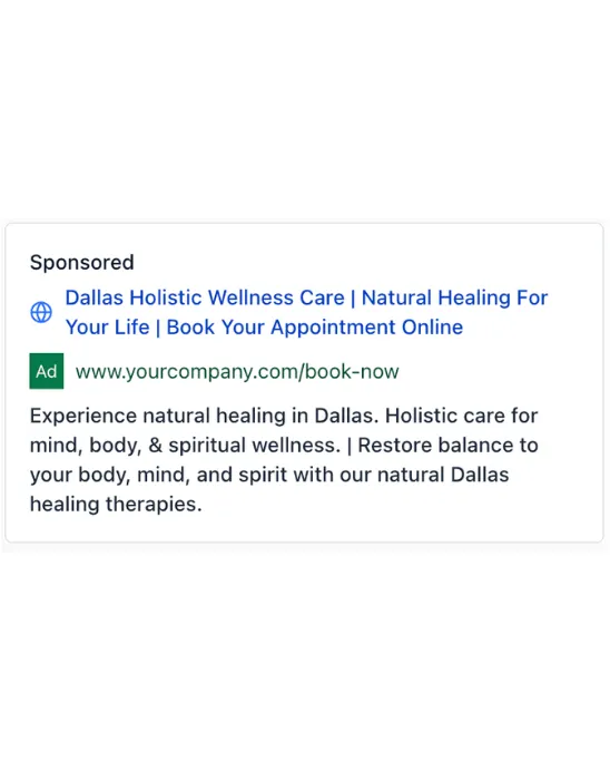 Natural Wellness - Google Ad