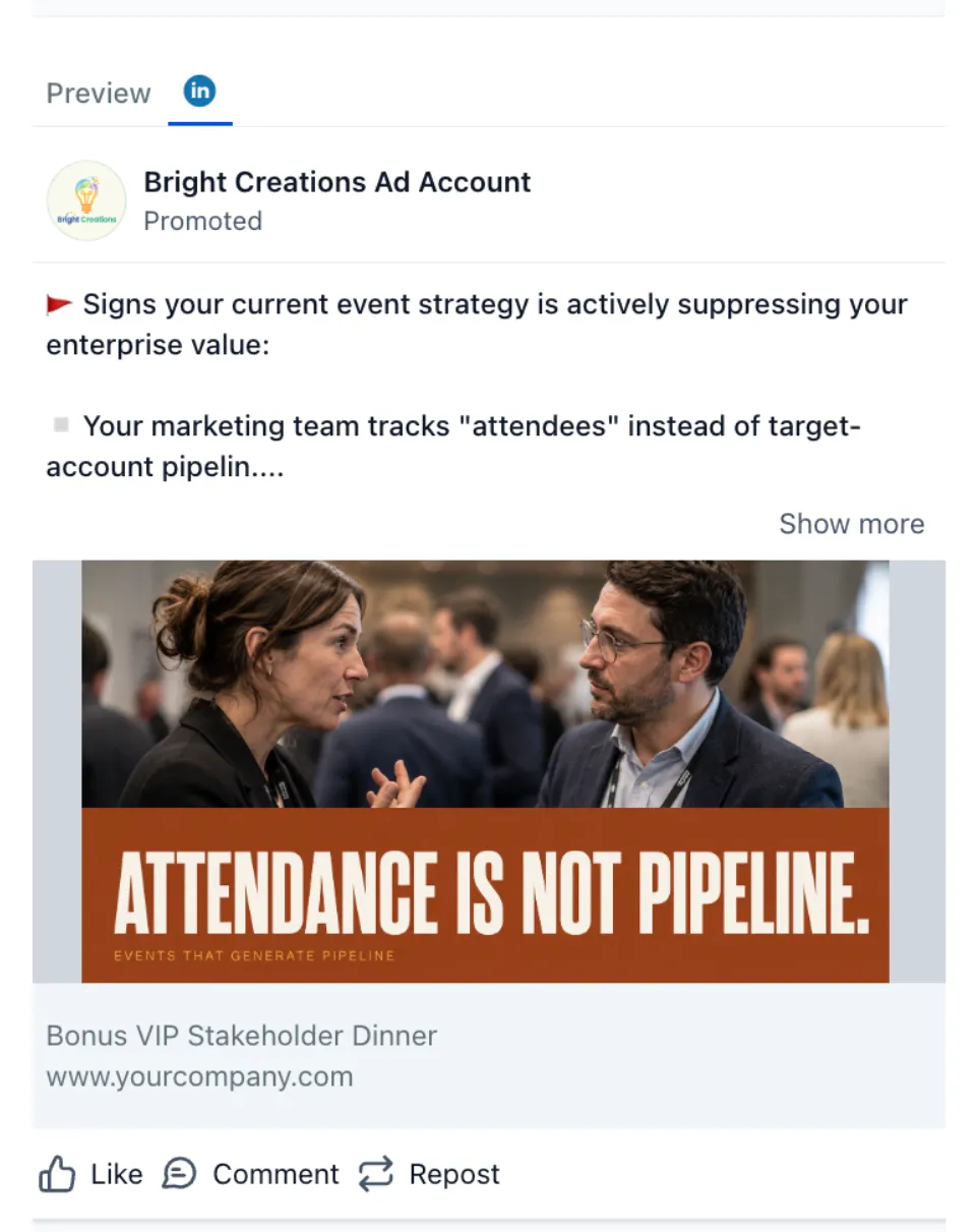 Event Promoter - LinkedIn Ad