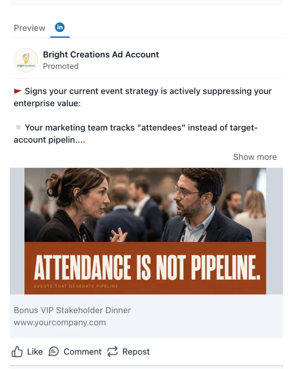 Event Promoter - LinkedIn Ad