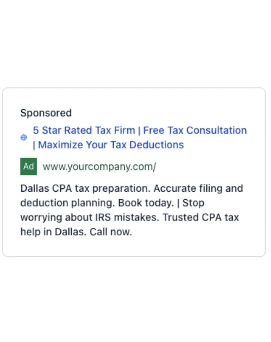 Tax Accounting - Google Ad