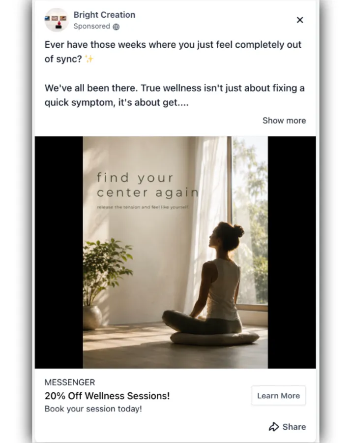 Holistic Wellness - Facebook Ad