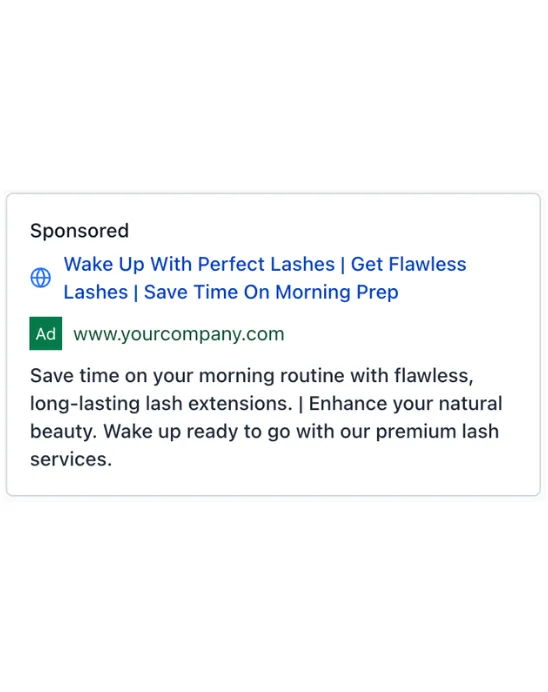 Eyelash Boutique - Google Ad