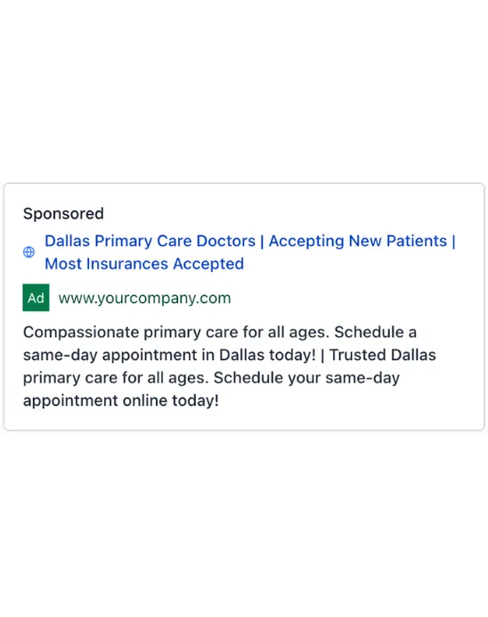 Primary Care Provider - Google Ad