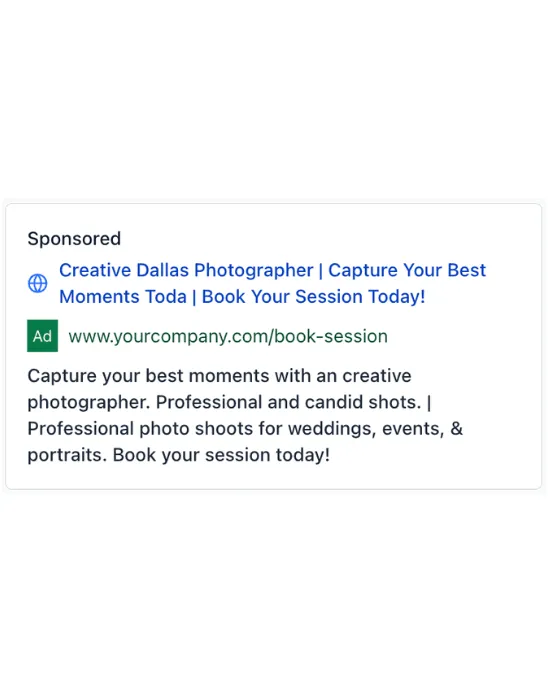 Photography - Google Ad