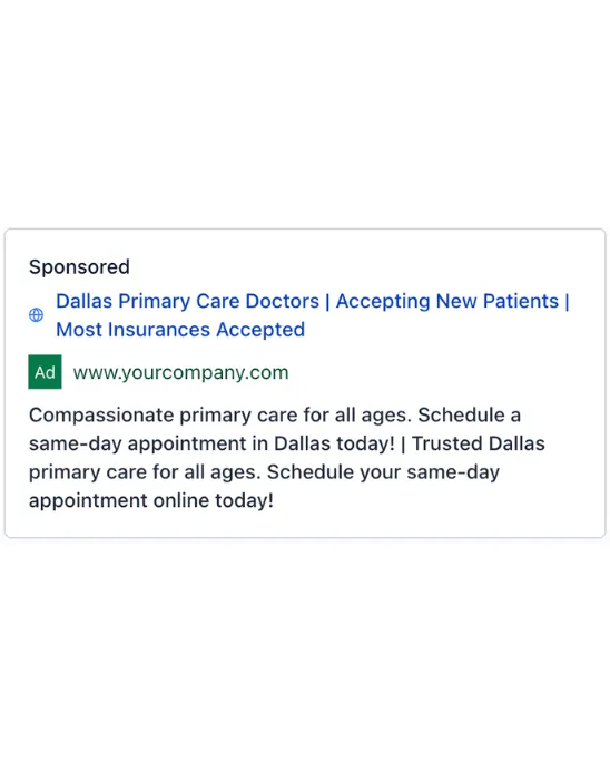 Primary Care Provider - Google Ad