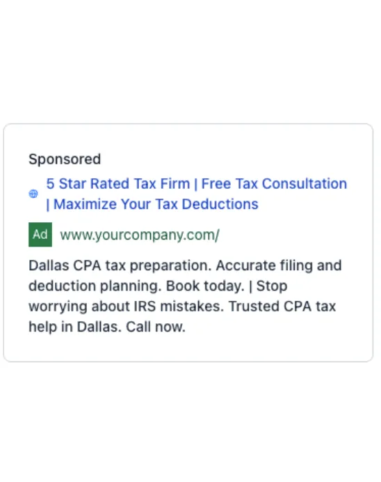 Tax Accounting - Google Ad